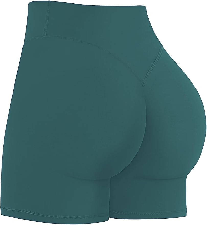 Sunzel Women's Invisible Butt Scrunch Shorts, High Waisted Biker Shorts, Gym Workout Yoga Running... | Amazon (US)