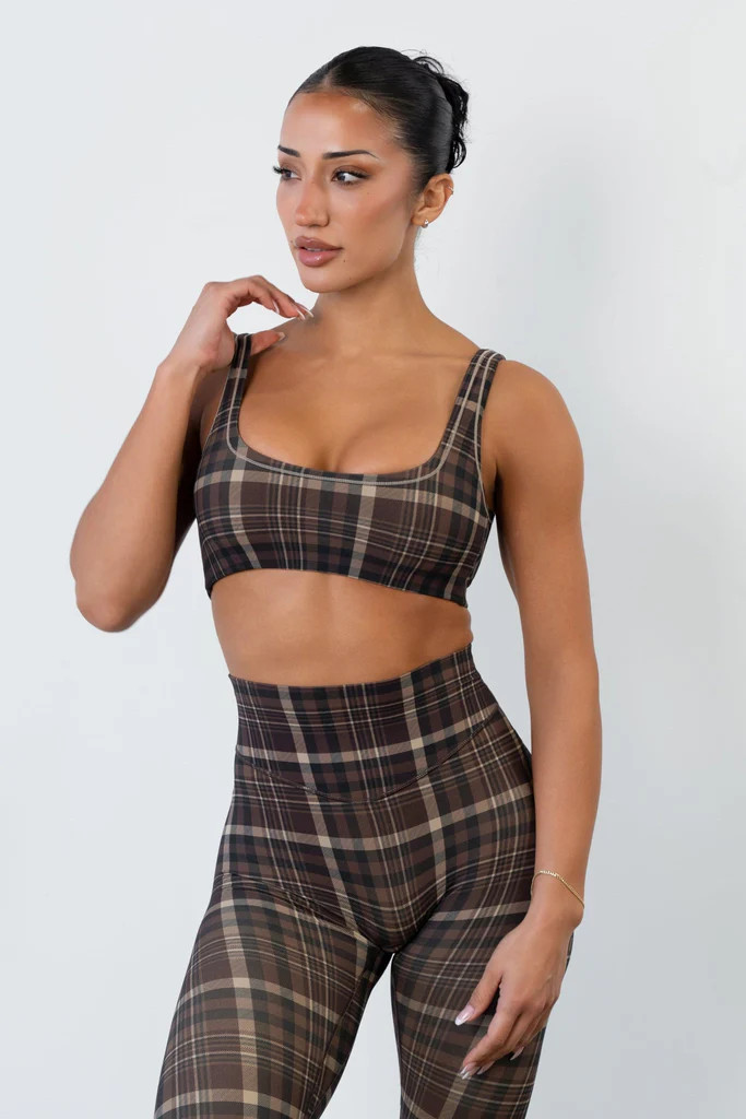 Cloud II™ U Bra - Espresso Plaid | Vitality