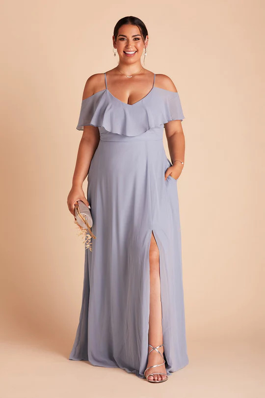 Jane Convertible Dress Curve - Dusty Blue | Birdy Grey