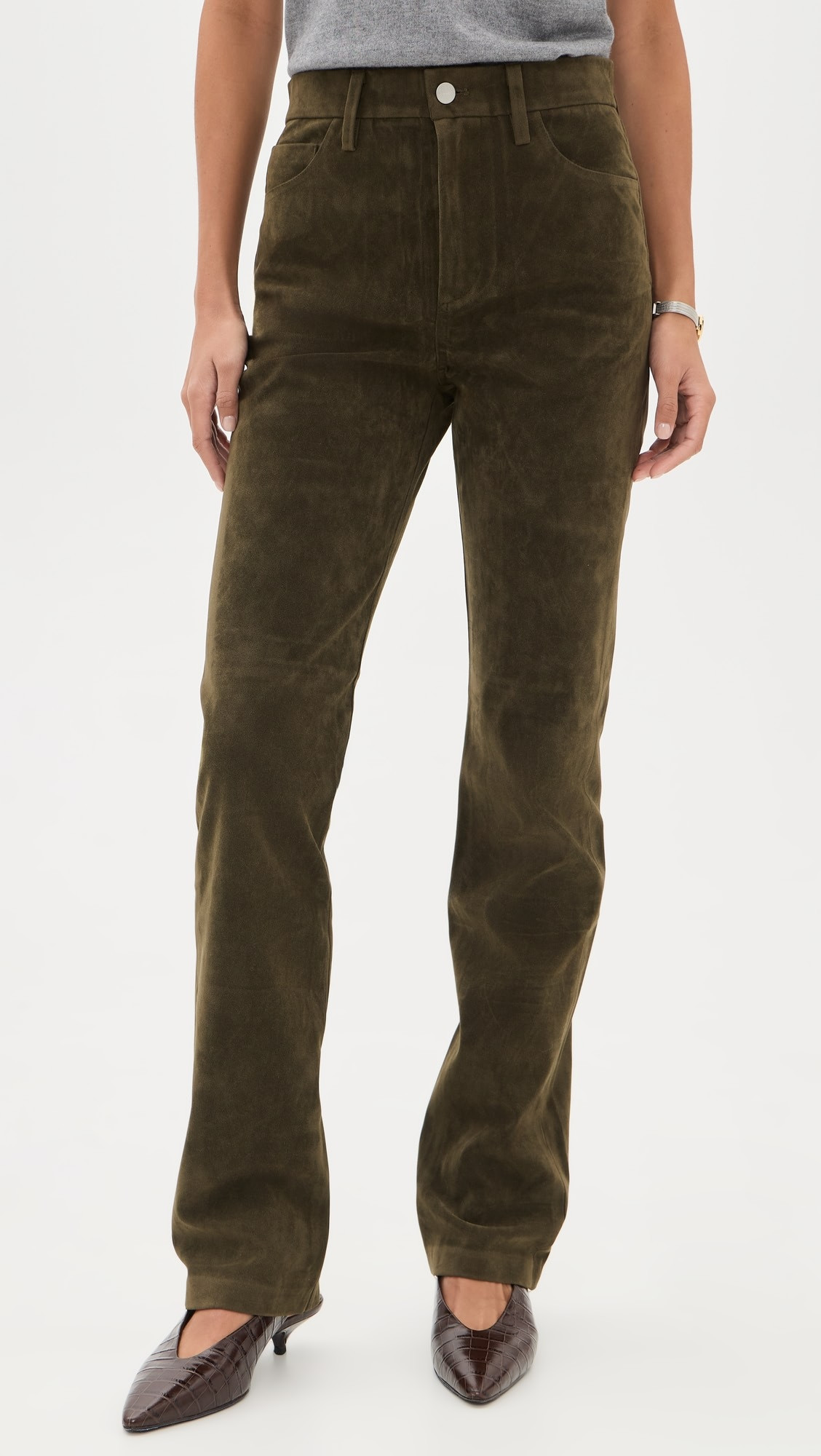 Joe's Jeans The Vegan Suede Margot Slim Pants | Shopbop | Shopbop