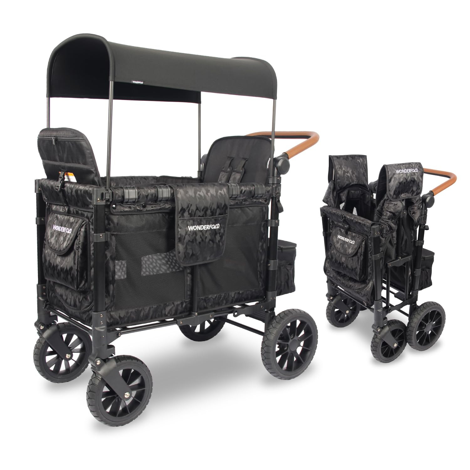 WONDERFOLD W2 Luxe Stroller Wagon (2 Seater) - Collapsible Wagon Stroller with Seats with Magneti... | Amazon (US)