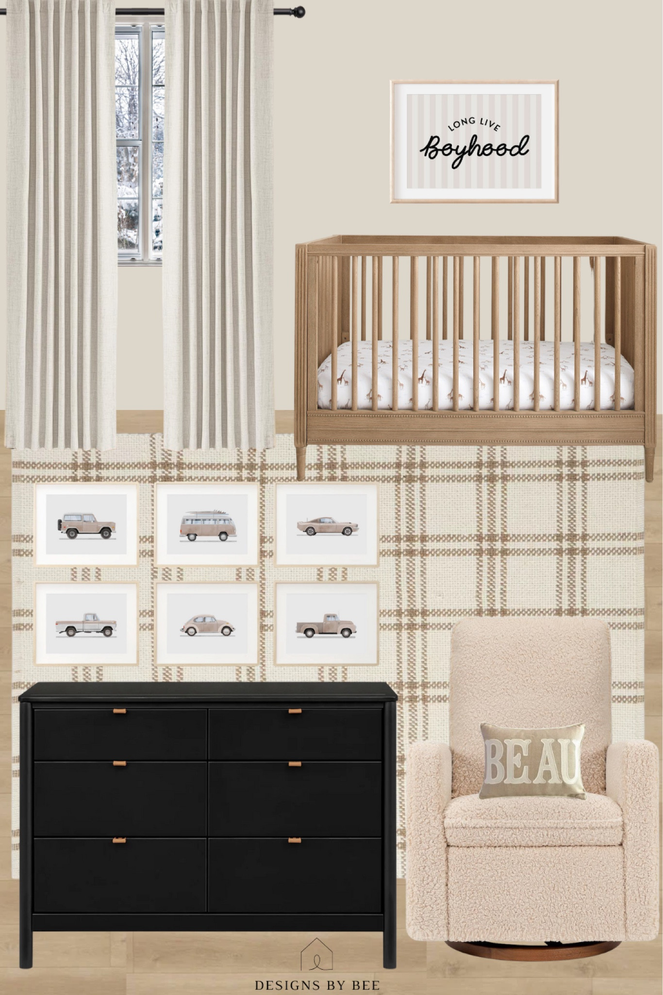 neutral boy nursery, nursery decor, boy nursery, nursery rug, nursery dresser, curtains, area rug, nursery chair 

#LTKBump #LTKHome #LTKBaby