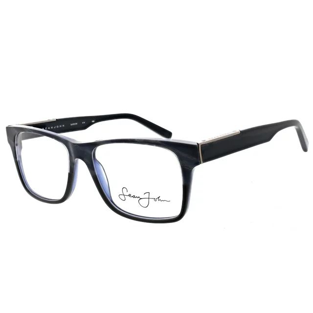 Sean John Men's Rectangular Eyeglasses, SJO5104, Navy, 58-18-150, with Case | Walmart (US)