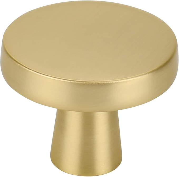 OYX Gold Cabinet Knobs 6PACK Brushed Brass Cabinet Knobs Round Knobs Gold Drawer Knobs for Cabine... | Amazon (US)