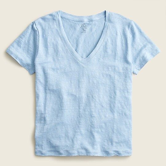 Relaxed linen V-neck T-shirt | J.Crew US