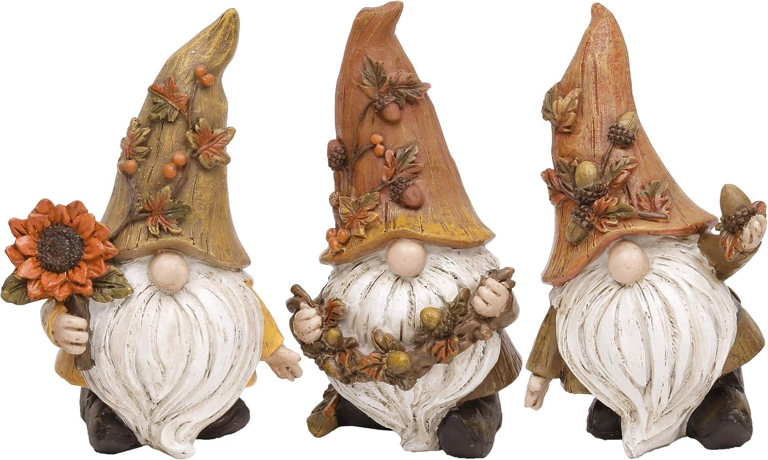 Valery Madelyn Fall Decorations for Home, 3 Pcs Fall Gnomes Decor for Table Indoor Outdoor, Resin Thanksgiving Decorations Garden Figurines for Autumn Harvest Porch Tiered Tray Mantel, 4" | Amazon (US)