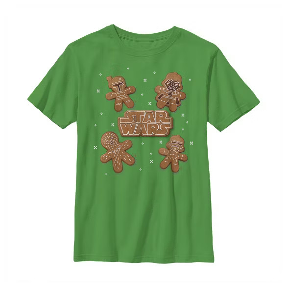 Boy's Star Wars Christmas Gingerbread Characters T-Shirt | Target