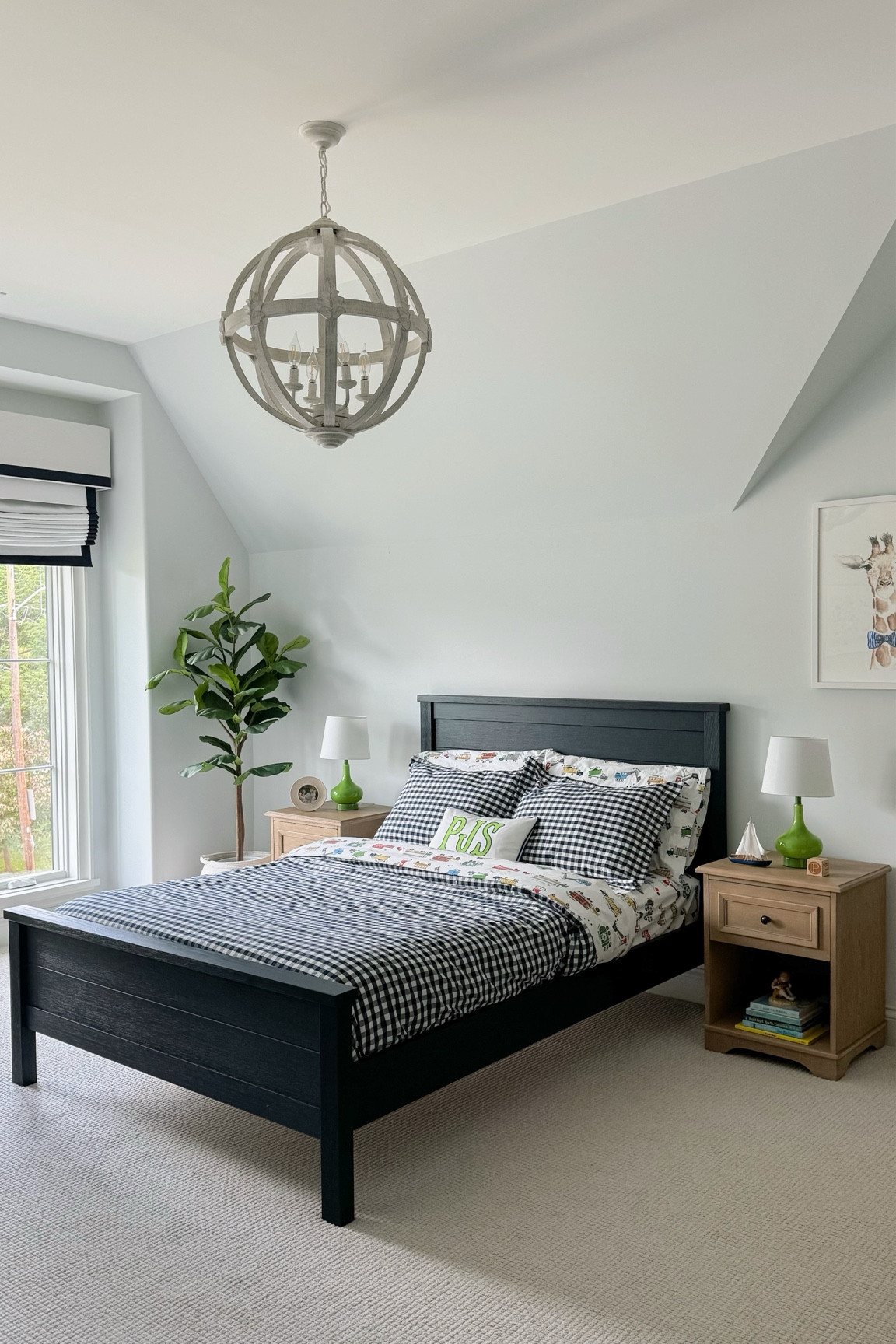 Toddler boy room with pops of navy, wood & gingham 💙 

#LTKHome #LTKKids