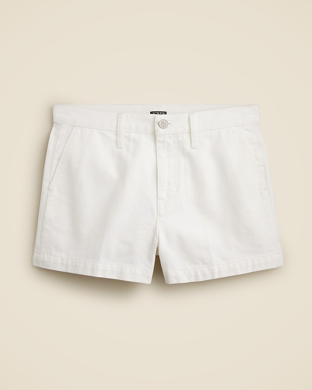 A-line denim short in white | J. Crew US