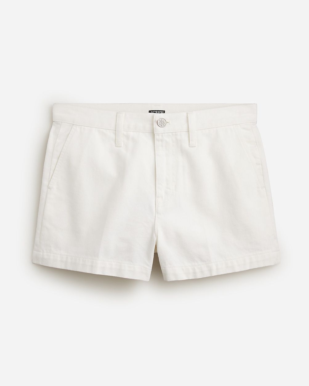 A-line denim short in white | J. Crew US