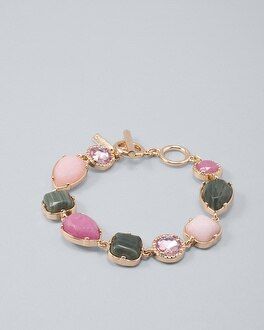 Mixed-Stone Toggle Bracelet with Malay Jade & Lolite | White House Black Market