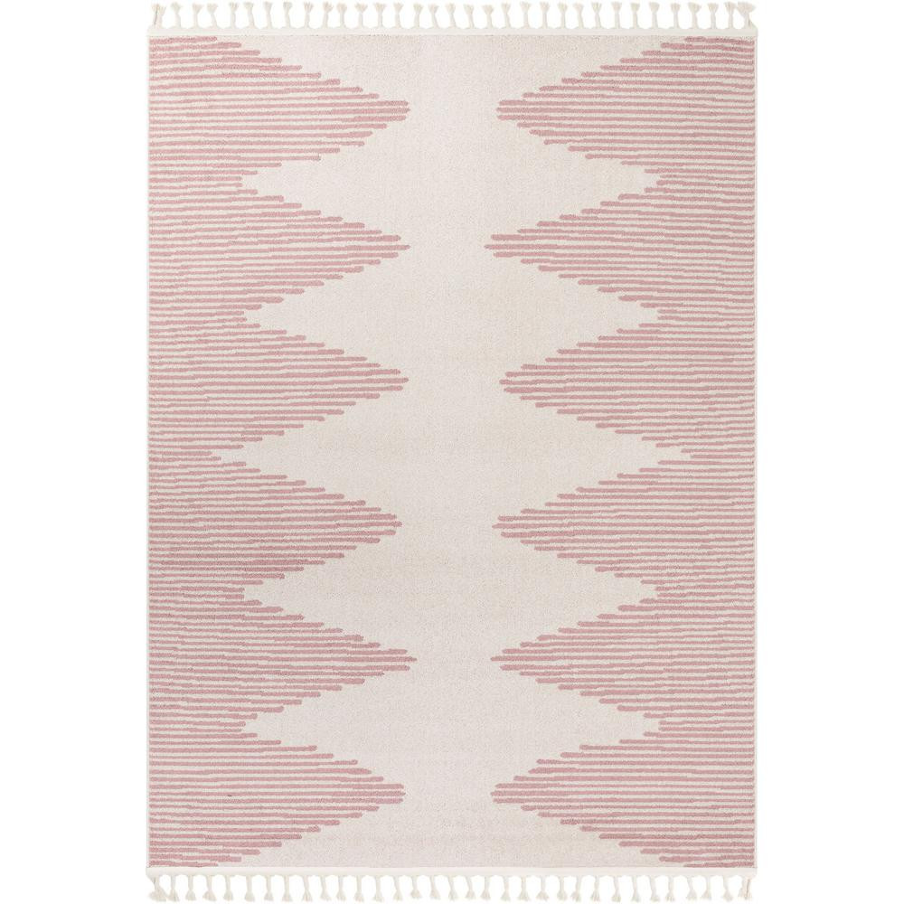 Well Woven Loop-De-Loop Zipped Blush Tribal Aztec Geometric 7 ft. 10 in. x 10 in. 6 in. Flatweave... | The Home Depot