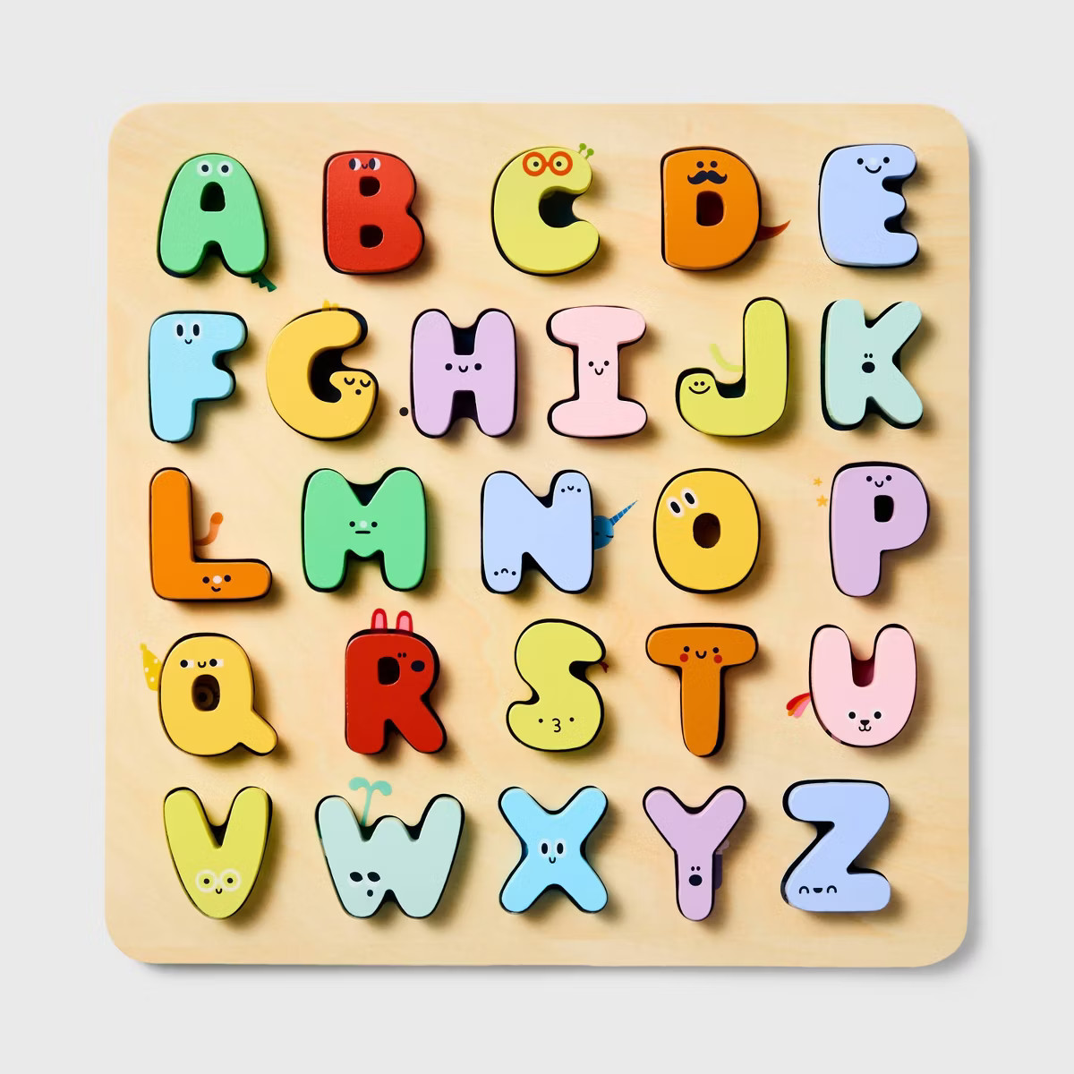 Wooden ABC Puzzle - 27pc - Gigglescape™: Educational Focus on Shapes, Colors, Problem Solving, ... | Target