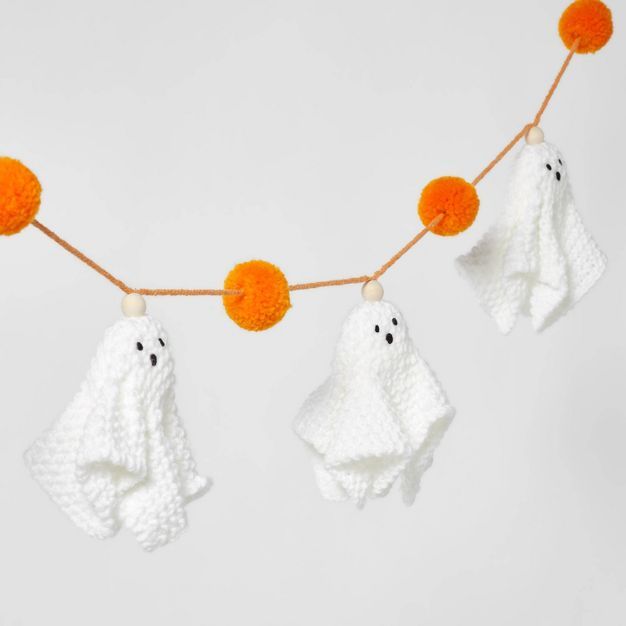 You Put a Spell on Me Crochet-like Ghost Halloween Garland - Hyde &#38; EEK! Boutique&#8482; | Target