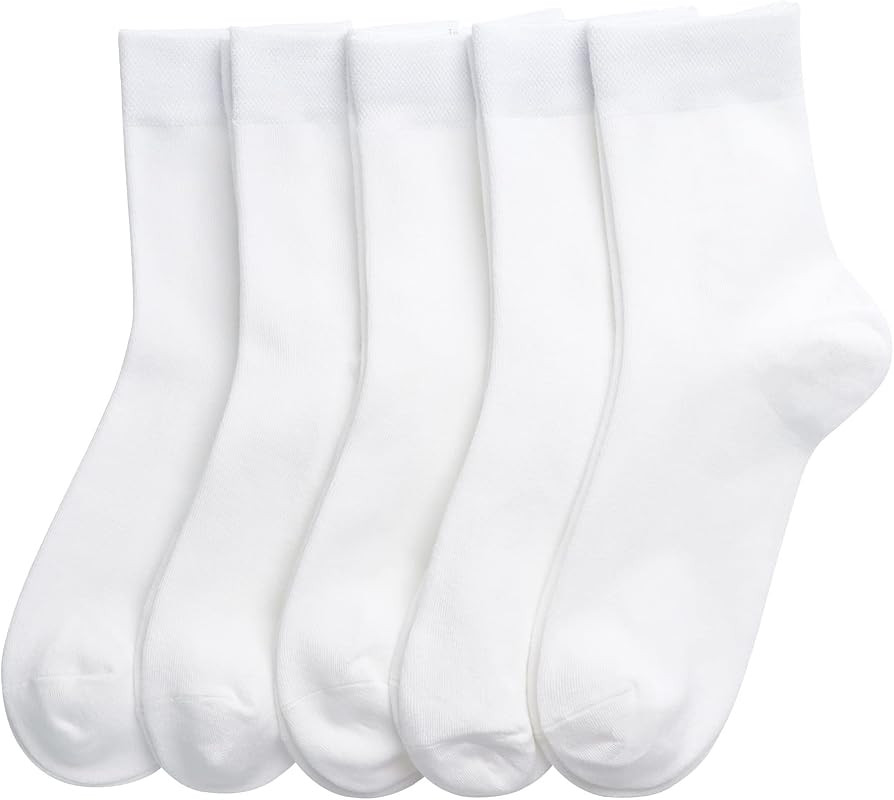 SERISIMPLE Women Thin Bamboo Socks Crew Lightweight Above Ankle Casual Dress Sock For Ladies Boot... | Amazon (US)