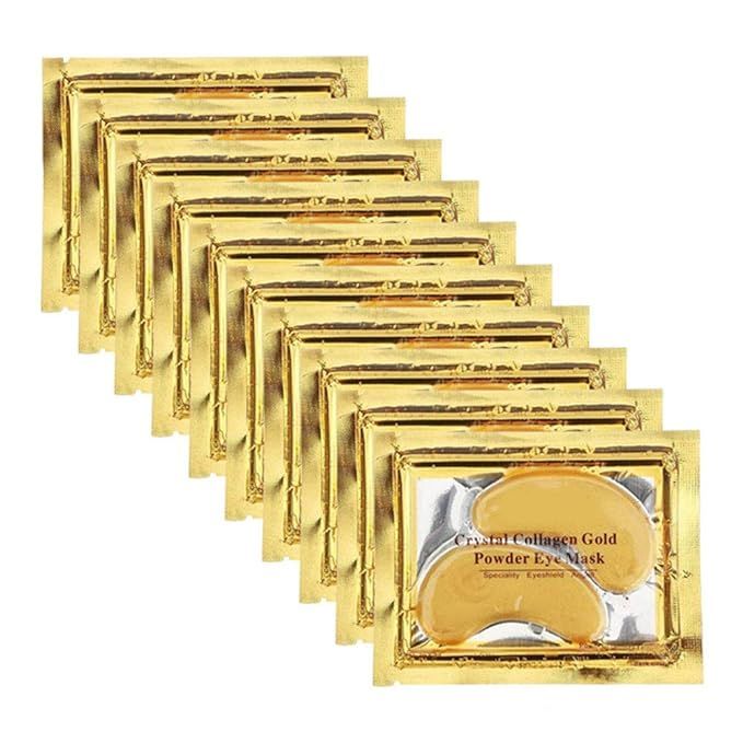 Amazon.com : Permotary 30 Pairs 24K Gold Gel Collagen Eye Pads,Crystal Collagen Under Eye Mask fo... | Amazon (US)