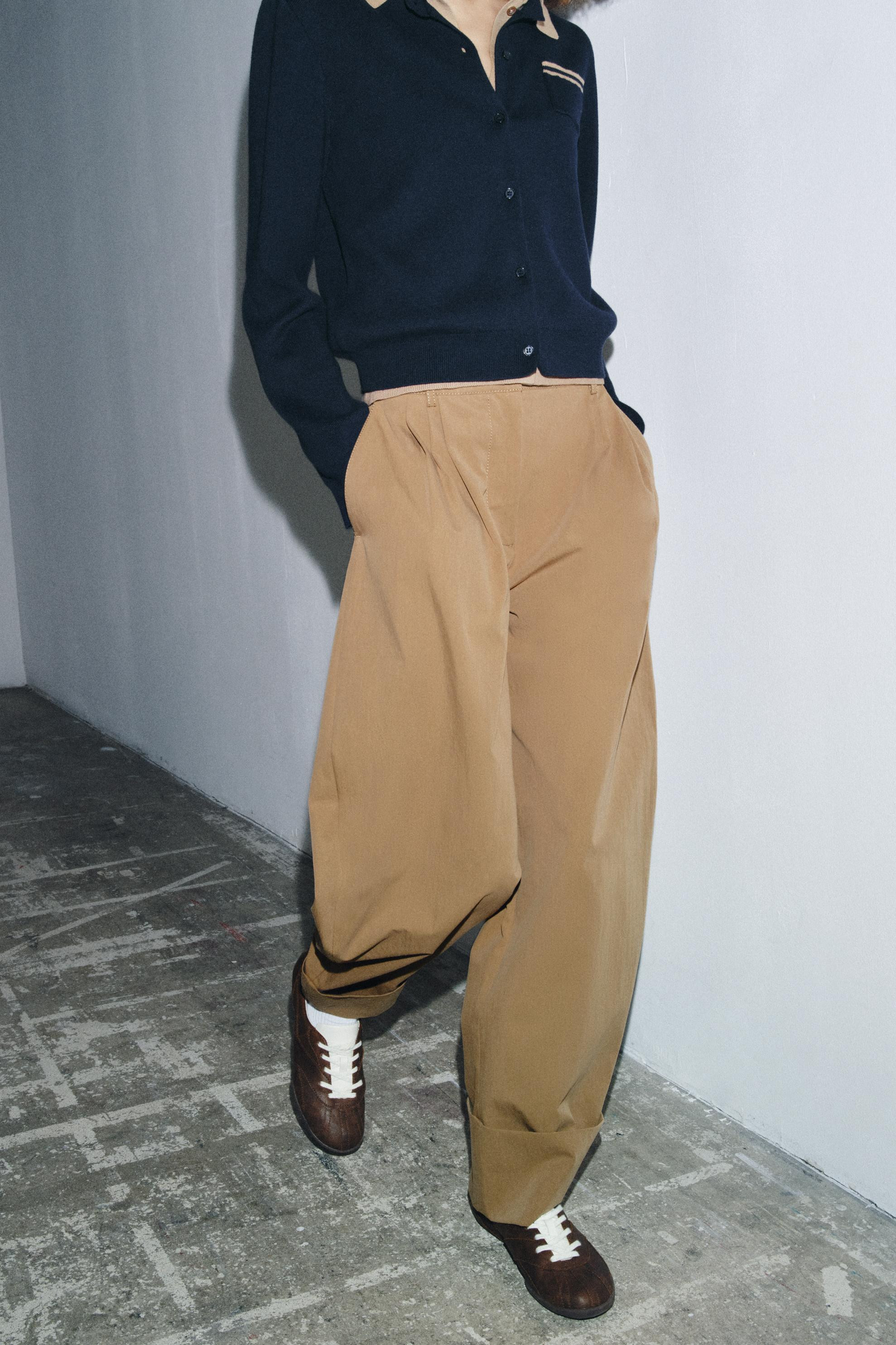 PLEATED CHINO PANTS ZW COLLECTION | Zara US