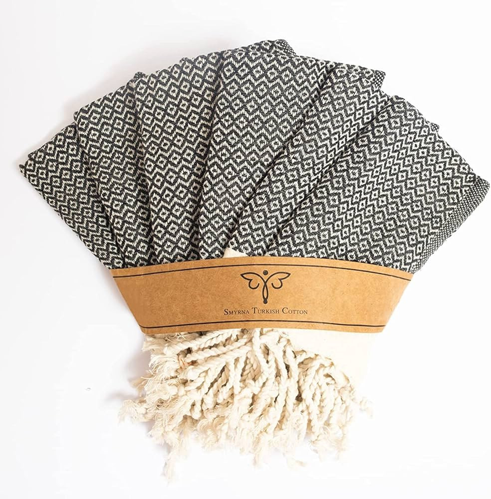 SMYRNA TURKISH COTTON Wash Cloths Pack of 6 | 12"x12" | Versatile Bath Towels for Bathroom, Hotel... | Amazon (US)