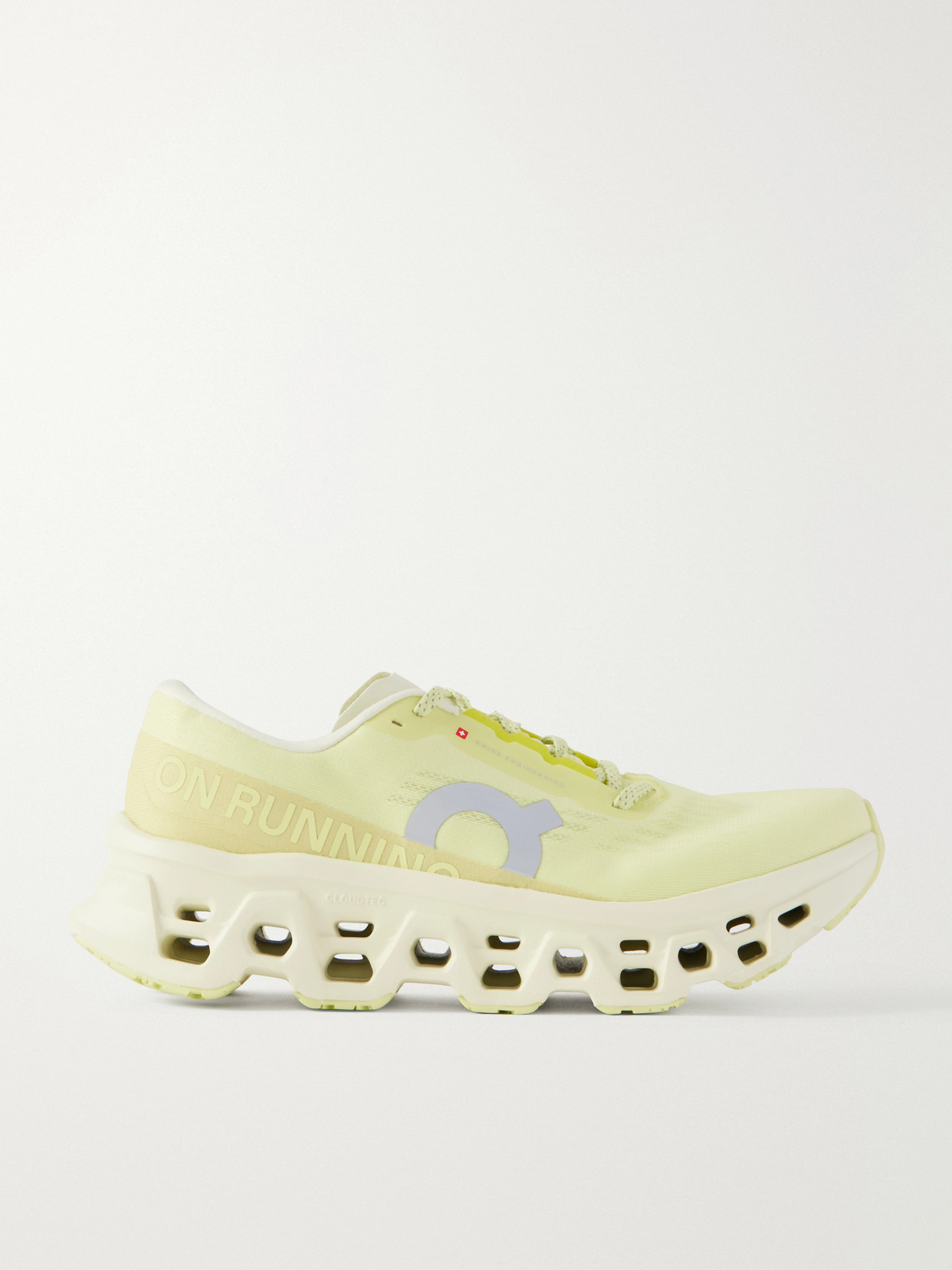 ON - Cloudmonster 3 Rubber-trimmed Mesh Sneakers - Lime green | NET-A-PORTER (UK & EU)