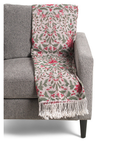 Poinsettia Floral Woven Throw | Pillows & Decor | Marshalls | Marshalls