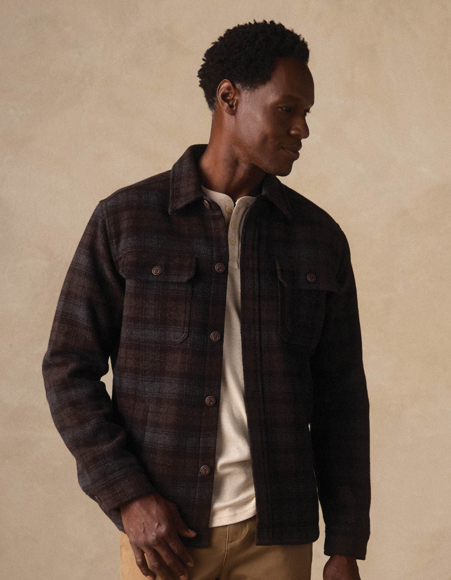 Brightside Flannel Lined Workwear Jacket in Brown Plaid | The Normal Brand