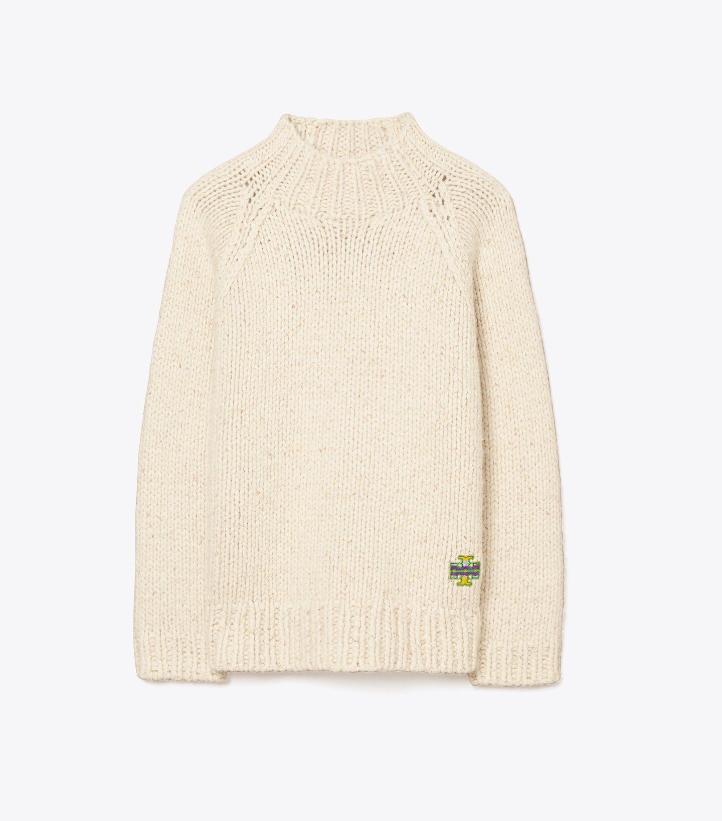 Speckled Hand Knit Mockneck Sweater: Women's Designer Sweaters | Tory Sport | Tory Burch (US)