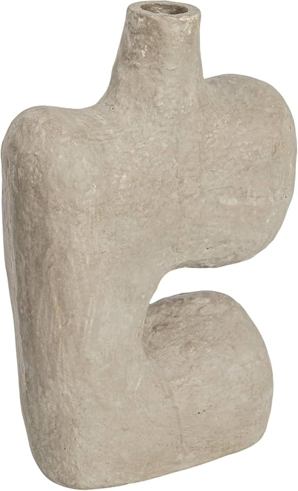 Bloomingville Modern Abstract Decorative Paper Mache Vase, Grey (Each Will Vary) | Amazon (US)
