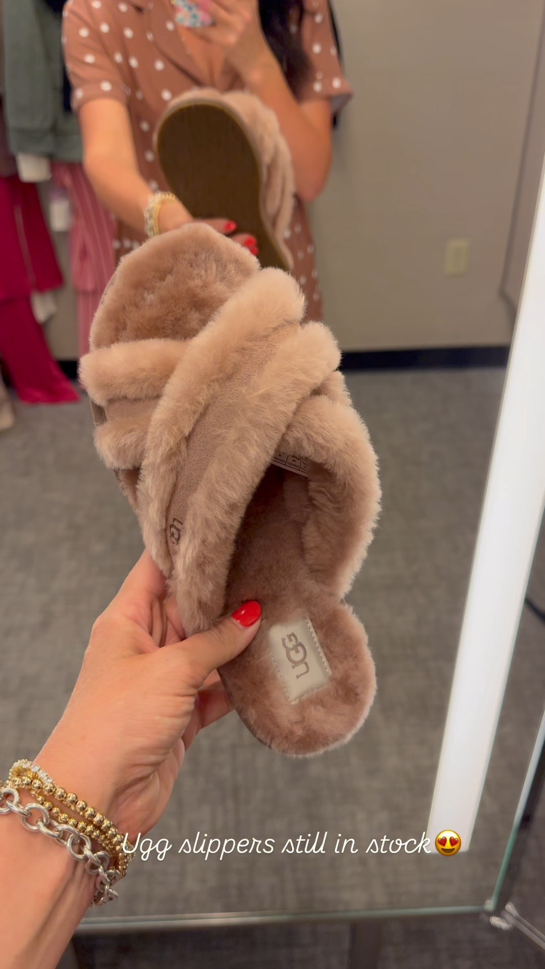 Nordstrom anniversary sale Ugg slippers still in stock! These are so comfy and make a great gift👏🏻 wearing a medium in the pajama sets. This exact print has some sizes left, and there is other prints to choose from to. #nsale

#LTKSeasonal #LTKSaleAlert #LTKFindsUnder50