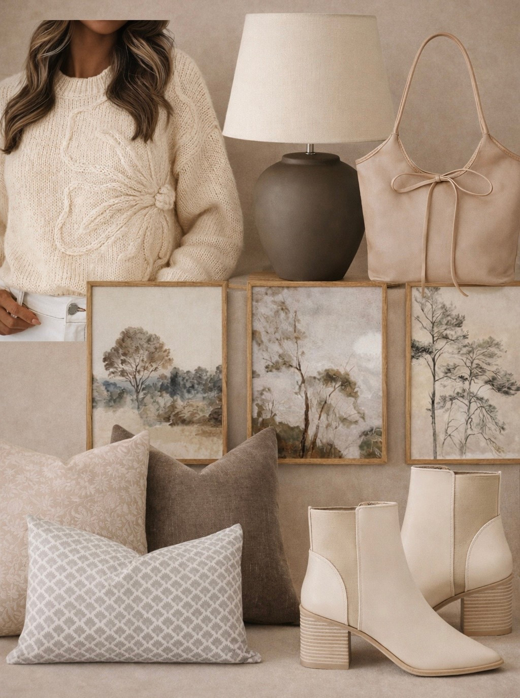 Neutral Amazon Finds I’m Loving Right Now

Follow @farmtotablecreations on Instagram for daily home + style inspiration 🤍

This neutral Amazon edit is such a good mix of cozy home pieces and everyday wear. The soft cable-knit sweater is one of those throw-on-and-go staples, while the neutral ankle boots work with everything from denim to dresses. I love how the artwork and pillows layer in warmth and texture without feeling busy — all those soft taupes, creams, and muted grays just work together so effortlessly. These are the kinds of pieces you can keep out year-round and style a dozen different ways.

#amazonfinds #neutraldecor #neutralhome #throwpillows #wallart #tablelamp #handbag #ankleboots #ootd #ootn



#LTKSaleAlert #LTKootd #LTKHome