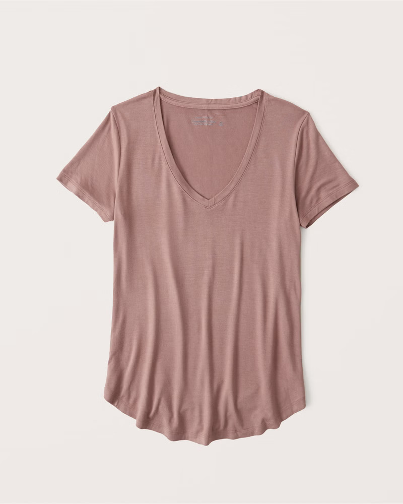 Drapey V-Neck Tee | Abercrombie & Fitch (US)