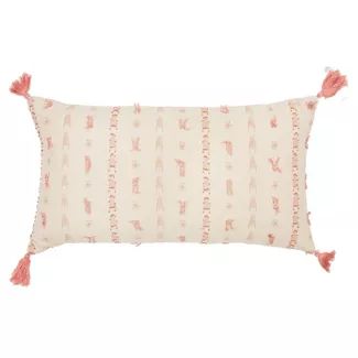 Stripes Poly Filled Pillow Light Pink - Rizzy Home | Target
