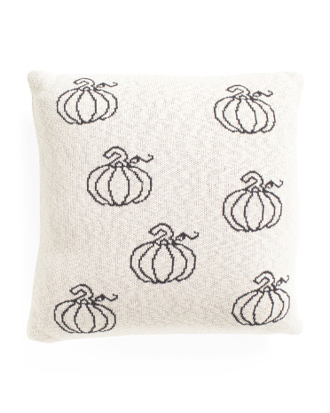 20x20 Pumpkin Knit Pillow | TJ Maxx