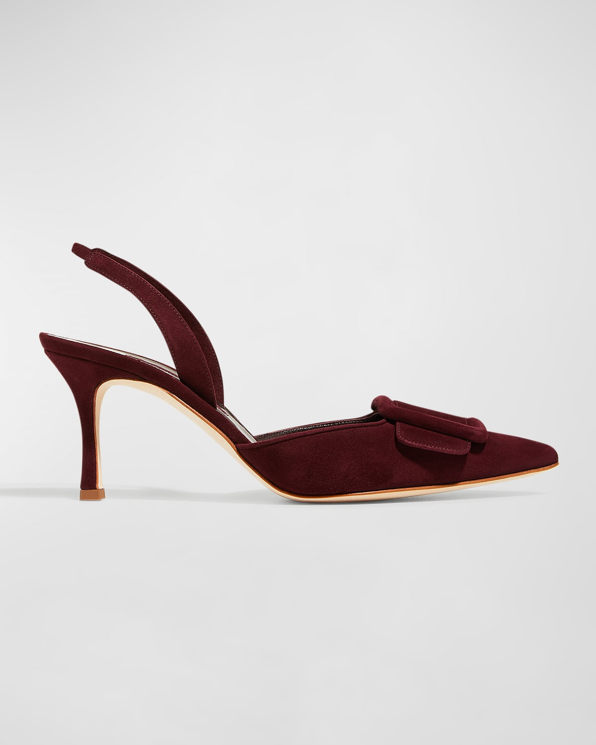 Maysli Suede Buckle Halter Pumps | Neiman Marcus
