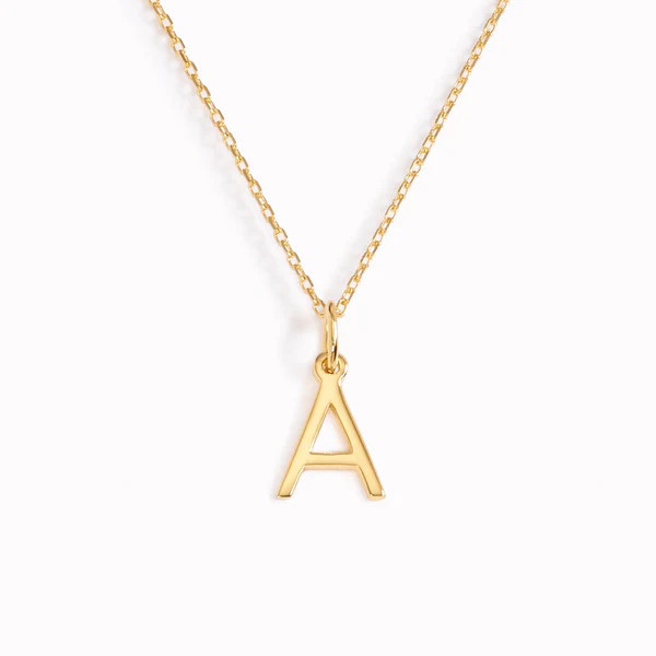A Necklace / Gold Initial Necklace | Linjer