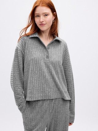 Cozy Rib Henley PJ T-Shirt | Gap (US)