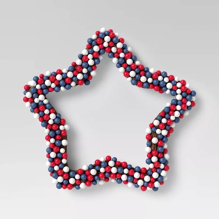 18" Star Berry Wreath Blue/Red - Sun Squad™ | Target