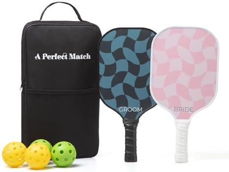 A Perfect Match Pickleball Paddle Set Engagement Gifts for Couples I I His and Hers Gifts I Inclu... | Amazon (US)