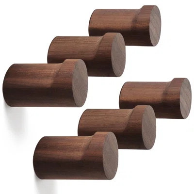 Wood Wall Hooks 6 Pack, Natural Wooden Coat Hooks Wall Mounted, Handmade Rustic Hat Hooks Heavy Duty Entryway Wall Hangers | Wayfair North America