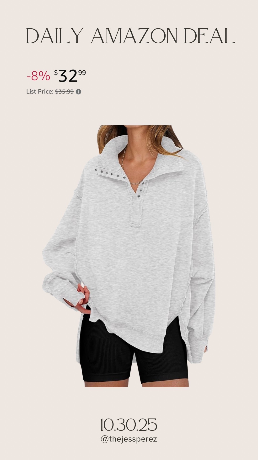 Daily Amazon deal: oversized sweater 

#LTKSaleAlert #LTKFindsUnder50