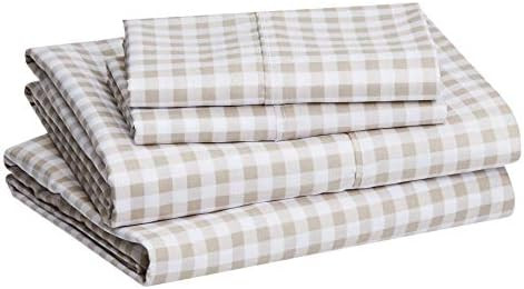 Amazon Basics Lightweight Super Soft Easy Care Microfiber Bed Sheet Set with 14” Deep Pockets - Quee | Amazon (US)