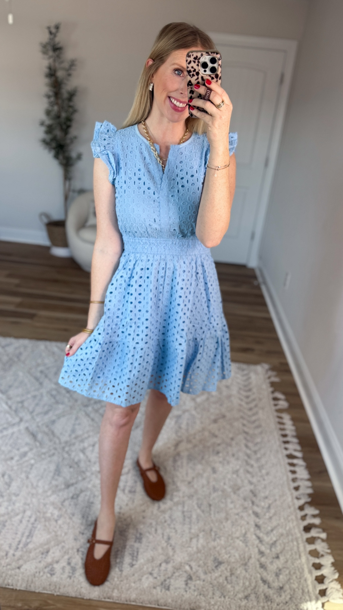 Weekend Walmart Wins try on
Blue eyelet dress- small 

#LTKSaleAlert #LTKootd