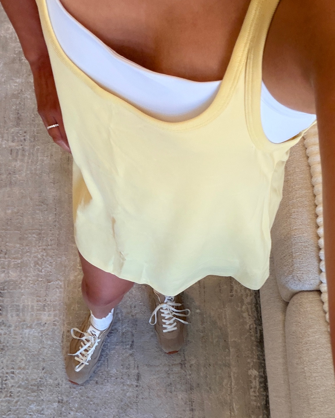 This sunny yellow YPB dress is one of my favorite finds from the Abercrombie x LTK sale ☀️

The built-in padded bra and biker shorts make it so easy to throw on and go, whether I’m running errands, heading to the park, or chasing my toddler around all day.

The fabric is incredibly stretchy, comfortable, and flattering without feeling restrictive. I took size Small Petite. Paired it with my favorite Vans sneakers for an easy everyday look.

A summer staple I know I’ll be reaching for on repeat. 💛

#LTKxAbercrombie