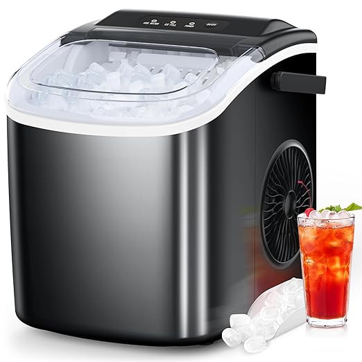 COWSAR Ice Maker Countertop, Portable Ice Machine with Self-Cleaning, 26.5lbs/24Hrs, 9 Bullet Ice... | Amazon (US)