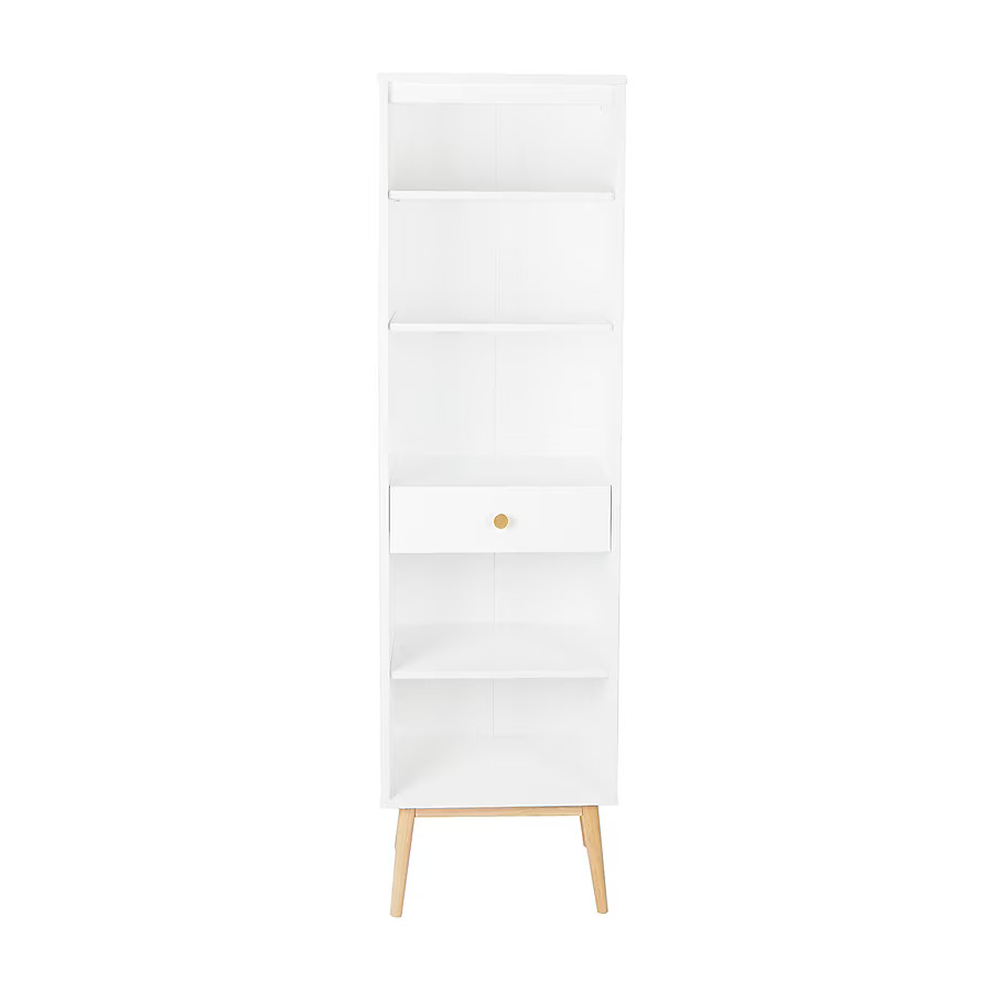 Origin 21 Kurpa White and natural Particleboard 5 -Shelf Bookcase ( 20-Inches W x 70.75-Inches H ... | Lowe's