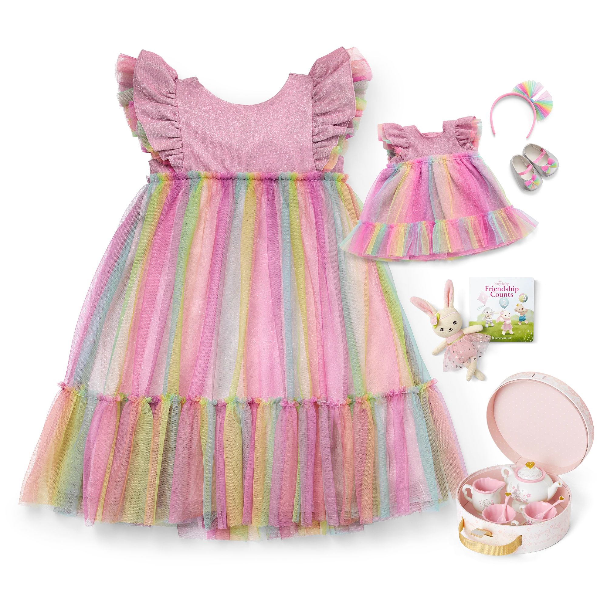 Spring Dresses & Bunny Friend Basket Bundle | American Girl