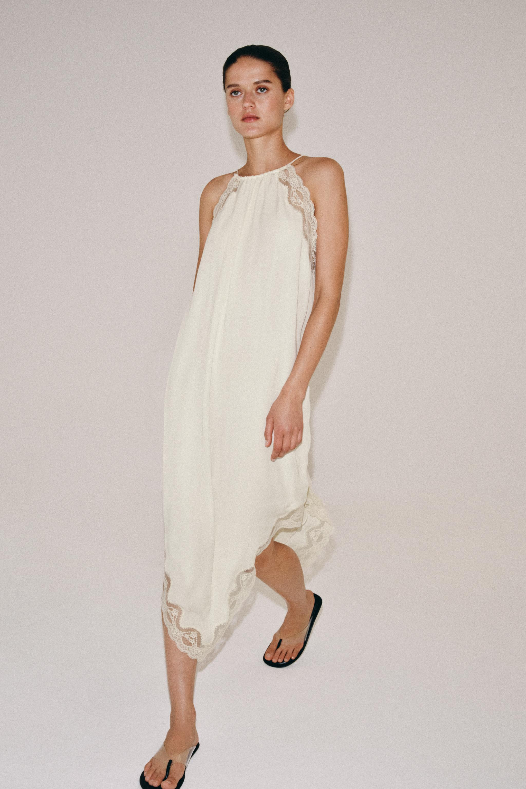 ZW COLLECTION CONTRAST LACE DRESS | Zara UK