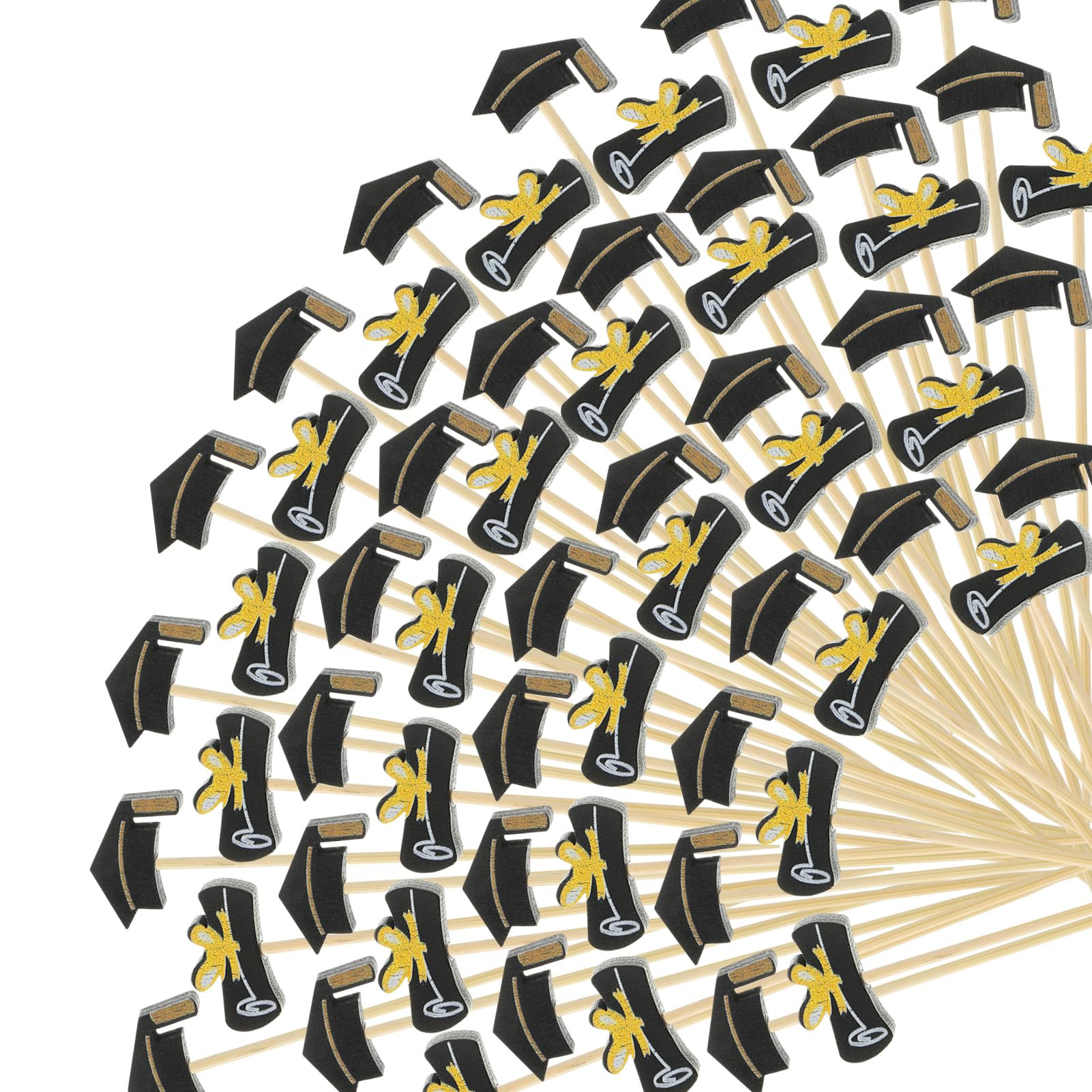 200Pcs Graduation Cocktail Picks, 4.7 Inch Bachelor Hat Cocktail Toothpicks Appetizers Picks Long... | Amazon (US)