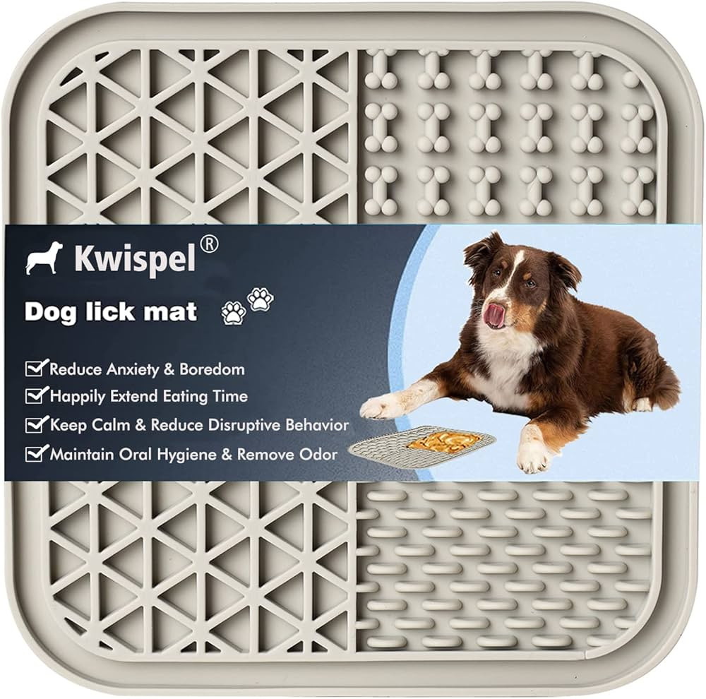 Kwispel Lick Mat for Dogs, Dog Lick Mat with Suction Cups for Anxiety, Peanut Butter Dog Licking ... | Amazon (US)