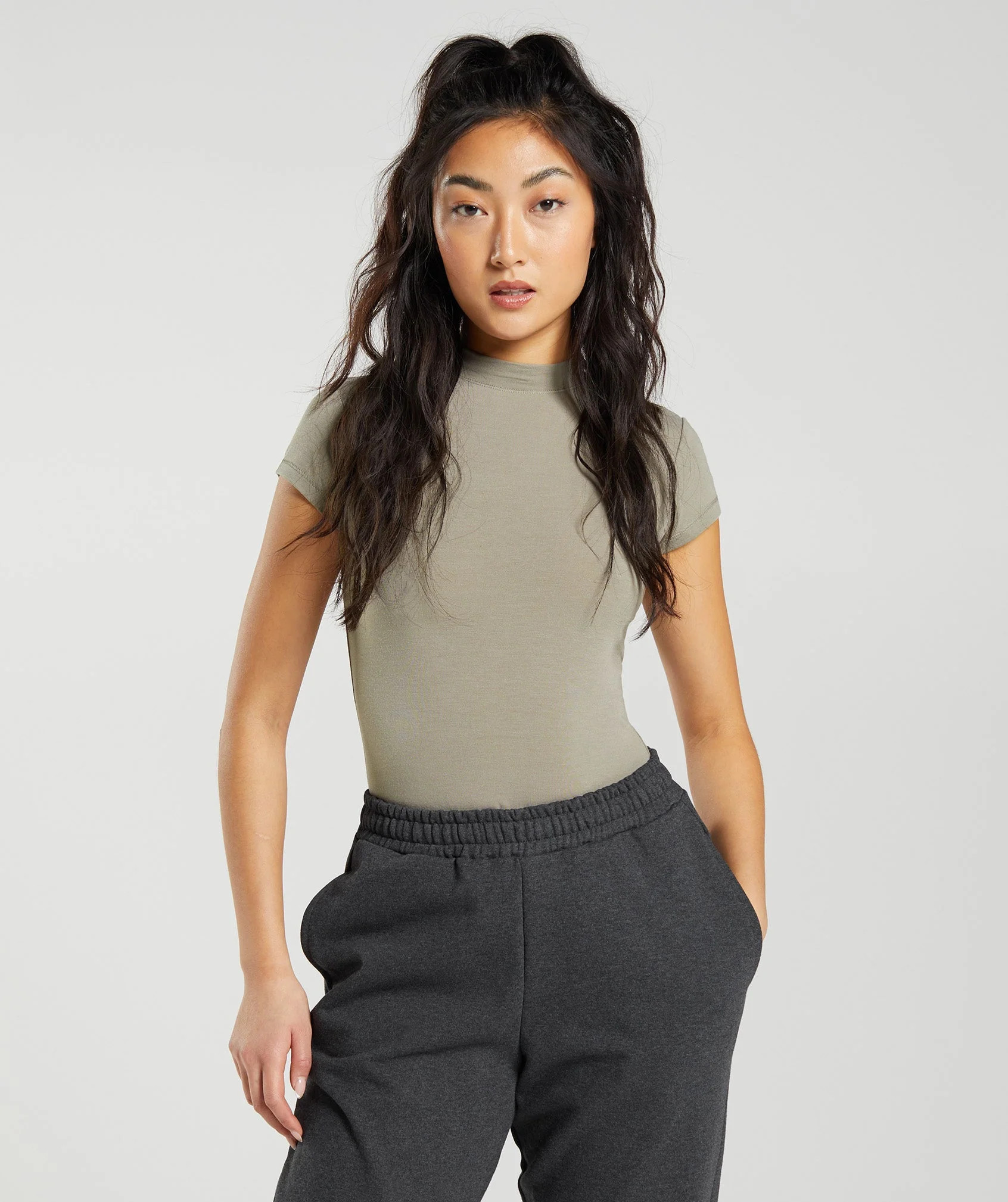 Gymshark Jersey Body Fit T-Shirt - Earthy Brown | Gymshark US