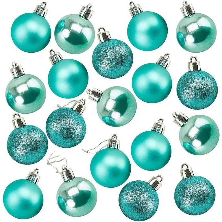 48 Pack Teal Green Christmas Tree Balls Ornaments for Xmas Holiday Hanging Decorations, Assorted ... | Walmart (US)
